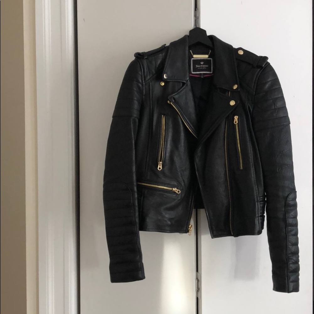 Juicy Couture genuine lamb leather jacket - Picture 1 of 8